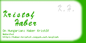 kristof haber business card