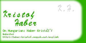 kristof haber business card